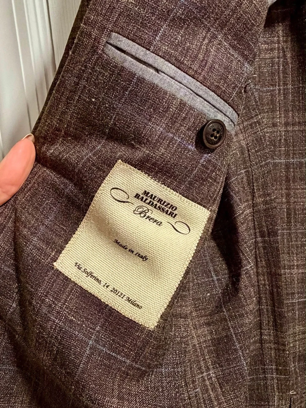 Men's Brown Plaid Sport Coat - Classic Two-Button Blazer